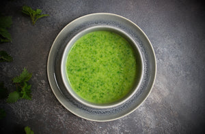 Nettle Soup Recipe on a Woodrow Studios Photography Background