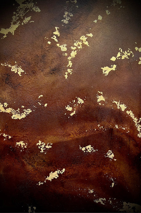 'Galaxy' Hand-painted Background Board - Black with Gold Leaf