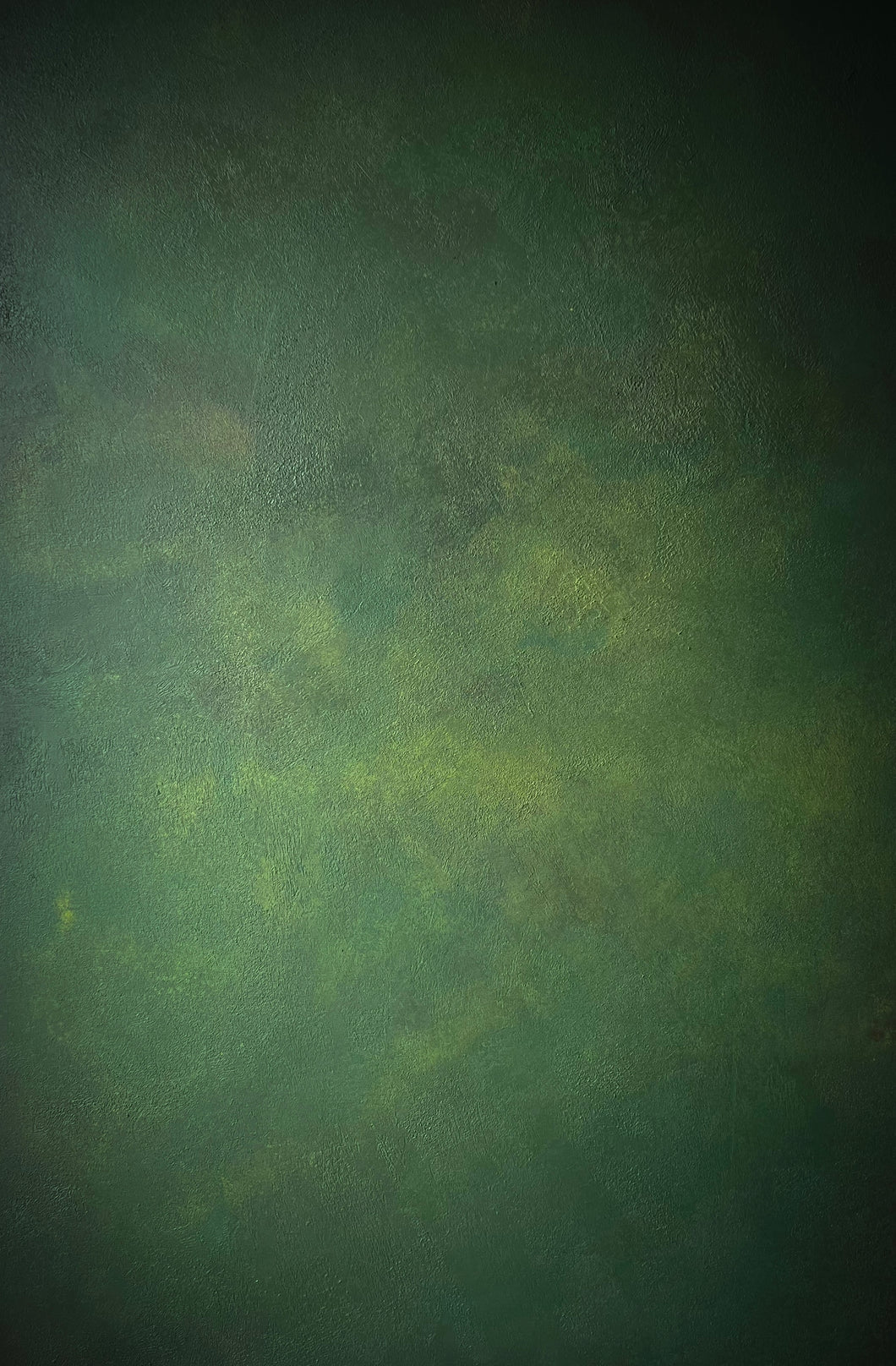 ‘Dublin’ Hand-painted photography background, textured olive green plaster with umber & brighter pear green highlights