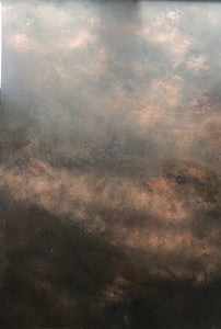 'Deep Copper' Hand-painted Photography Background Board - Black, Earth, Copper-Background Board-Sophie-60x60cm-Woodrow Studios Food Photography Background