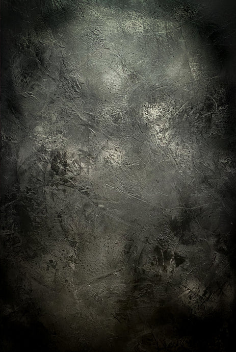 'Jet' Hand-painted photography background - dark grey/silver/black