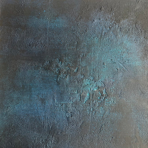‘Oslo' 60x60cm Hand-painted Photography Background Board - Black, Teal, Blue