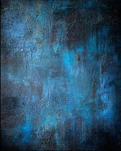 ‘Oslo' 60x60cm Hand-painted Photography Background Board - Black, Teal, Blue