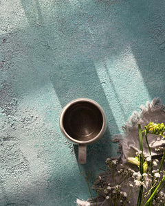 'Florence' Hand-painted Photography Background Board - Cool grey and muted pastel green