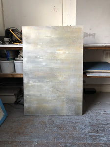 'Jove' Plaster/stone effect with yellows, burnt and raw umber and chalk wash-Background Board-Sophie-60x60cm-Woodrow Studios Food Photography Background