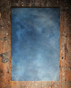'Tempre' Hand-painted Photography Background Board - Deep Blue with Teal, White & Black-Background Board-Tom-60x60cm-Woodrow Studios Food Photography Background